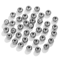 Perline sfaccettate in acciaio inossidabile argento per creazione gioielli fai-da-te - Liscio-Acciaio-5mm