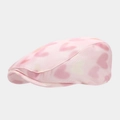 Schicke Schirmmütze für Damen mit rosa Batik-Herzprint und klassischer Beret-Silhouette - Einheitsgröße / Rosa