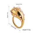 Gedetailleerde maattabel voor gouden druppelring met parelaccenten - R732_4 Parel