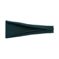 Detailed texture of dark green moisture-wicking elastic headband for yoga and fitness - Dark Green