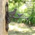 Gancho de pared rústico de hierro fundido con dos pájaros en rama acabado bronce retro - Gancho Grande de Doble Pájaro 7057