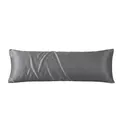 Dark grey satin silk body pillowcase featuring a smooth glossy finish and soft texture - Dark Gray