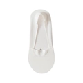 Minimalist white ice silk invisible boat socks with seamless design for a sleek look - One Size / White