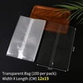 Clear 12x19cm food-grade plastic packaging bags, set of 100 high-transparency flat pouches - 12x19cm