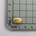 Mini resin yellow cartoon bread charm with big eyes on a measuring scale for DIY craft - 08*Pineapple Bun Mini