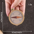 5cm compass embroidered patch with orange border for clothing decoration and DIY crafts - Brown Compass