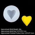 Translucent heart silicone mold and yellow 3D heart-shaped sample for DIY cake and chocolate - 2# B550 Small