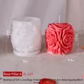 Vista dettagliata dello stampo in silicone floreale per candele profumate alla rosa - Colonna di Rose ZL-123