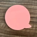 Rosa Haftnotizen in Sprechblasenform aus wasserfestem PET auf einem Holzhintergrund - Rosa Sprechblase 50 Blatt