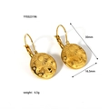 Dettaglio degli orecchini tondi placcati oro 18K con rilievo sole e luna e dimensioni - Orecchini Ovali Sole Luna Stella Celeste (YYE023196)