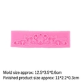 Molde de silicona rosa con encaje vintage para decoración de tartas y fondant - US 3 / Rosa