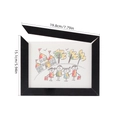 Front-opening black kids art frame showing 19.8x15.1cm external dimensions and internal storage - Small (A5) / Black