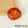 Realistisches PVC-Shiitake-Pilzmodell mit Sternmuster, 5 cm breit und 30,5 g schwer - 5cm Dicker Gekochter Pilz - Ohne Haken