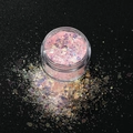 Glitter rosa cangianti in barattolo trasparente per nail art e bricolage fai-da-te - Paillettes Scintillanti Rosa 8g