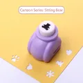 Purple craft paper puncher with sitting bear pattern for DIY scrapbooking and creative projects - Cartoon Series: Sitting Bear