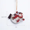Hand-painted wooden snowman ornament with red scarf and candy cane for Christmas tree - Style D/Snowman with Candy Cane