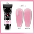 15g tube of Cleooryil Rose Pink acrylic gel with matte and glossy finish nail displays - 15ml 05 Rose Pink