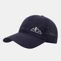 Berretto da baseball blu navy ad asciugatura rapida con ricamo montagna e fori laser - Regolabile / Blu navy