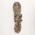 Leopard print heatless foam curling rod made of soft fabric with brown and black spots - Rubber Stick Leopard (1 Curler + 2 Scrunchies)