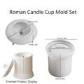Moule en silicone pour pot de bougie colonne romaine avec couvercle pour boîte DIY - Boîte de Rangement Colonne Romaine (Base+Couvercle)