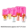 Roze siliconen mal met 5 geschenkdoos- en strikontwerpen voor fondant en klei - 2# Cadeaubon Stijl / Roze