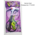 Halloween zombie hammer headpiece accessory in retail packaging measuring 17x33.5cm - Hammer Through Head
