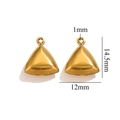 18K gold-plated triangular heart charm pendant with 14.5mm height dimension details - Gold Triangle