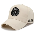 Beige katoenen baseballpet met M-1 Global vechtsport borduursel op de voorkant - Khaki
