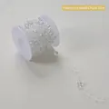 Iridescent 10m beaded pearl garland on spool for Christmas tree and wedding decoration - Iridescent Fishing Line Bead Chain 10m