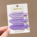 Three-piece purple matte pearl hair clips set on display card for elegant styling - Matte 3-Piece Set / Purple Series