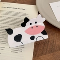 Large cute black and white cow-patterned acetic acid hair claw clip for women's bun - Small Cow Print