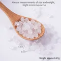 Cuentas de caramelo estrella transparentes de 0,8 cm para joyería DIY y manualidades - Sin agujero (1 Pieza/Paquete) / Blanco