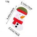 Calza di Natale con pupazzo di neve in feltro rosso e verde, sacchetto regalo da 24cm - Pupazzo di Neve