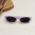 Occhiali da sole cat-eye viola traslucidi con lenti nere ovali per donna - Viola
