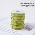 Rotolo di cordoncino scamosciato verde erba, larghezza 0,3cm e lunghezza 45m per il fai da te - Cordino in Scamosciato Coreano / 50 Yard (Circa 45m) / Verde Frutta