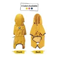 Chubasquero con capucha y tiras reflectantes para perros pequeños en color amarillo brillante - Amarillo Jengibre