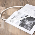 Minimalist slim white leather belt with tie-knot design on high-quality synthetic leather - 120cm / White