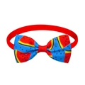 Sommer-Haustierfliege mit Wassermelonen-Print auf blauem Band und rotem Halsband - Blaue Wassermelone