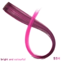 Synthetic hair extension clip in 55H featuring purple red to pink gradient color - Purple Red Pink Gradient (55H)