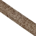 Brown beaded bracelet made of 2.5mm square crystal glass sugar cube beads - Smoky Quartz