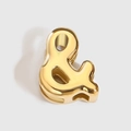 High polished gold ampersand bubble charm bead for DIY handmade necklace bracelet - Symbol (&) / Gold