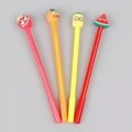 Penne gel carine a tema frutta con decorazioni di fragola, arancia, ananas e anguria in silicone - Penna Gel Stile Frutta