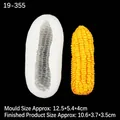 3D realistic corn shaped silicone mold for cakes and crafts with detailed grain texture - Medium Corn-Transparent