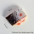 Realistic artificial fish slice keychain with 6x4.5x2cm dimensions and textured meat detail - Thick Fish Block (Model Only)
