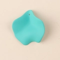 Teal blue matte acrylic petal earring pendant with pre-drilled hole for DIY jewelry - 10Pcs Large / Lake Blue