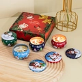Set regalo candele profumate natalizie con motivi festivi in confezione rossa - Set Regalo di Natale