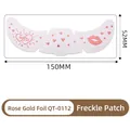 Rose gold freckle tattoo sticker with heart and love motifs, size 150x52mm - Rose Gold Stamping Freckle Face Patch(QT-0112)