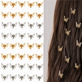 Mini butterfly metal hair clips set in gold and silver finish for women hair styling - Mixed 40Pcs Set