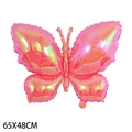 Iridescent Transparent Pink Butterfly Balloon