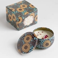 Soy wax scented candle in a blue and yellow floral tin with matching gift box - Extra Small Bubble Wrap 5.5 X 3.6 Cm. / Strawberry